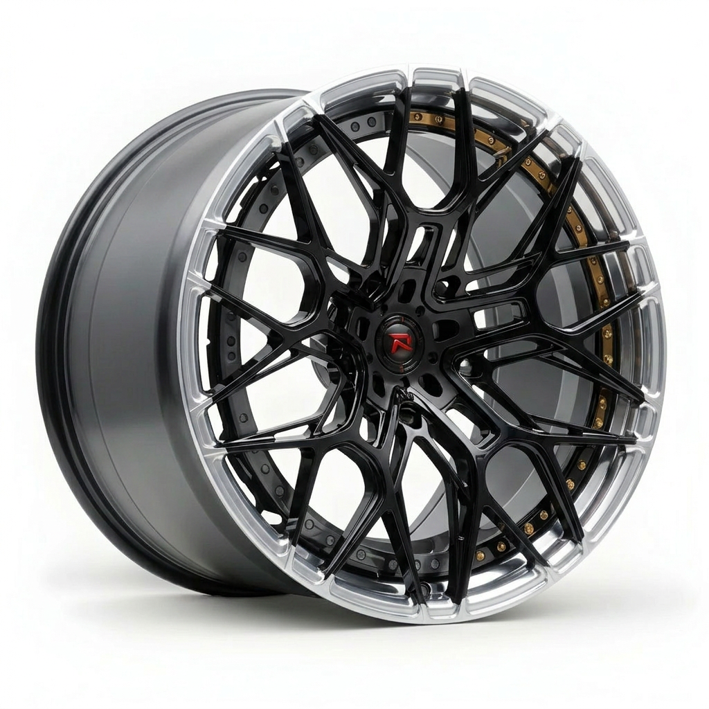 RZR XX forged wheel — Gloss Black / Polished Lip