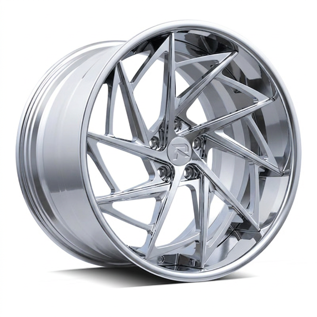 RZR XCVI forged wheel — Full Polished Chrome