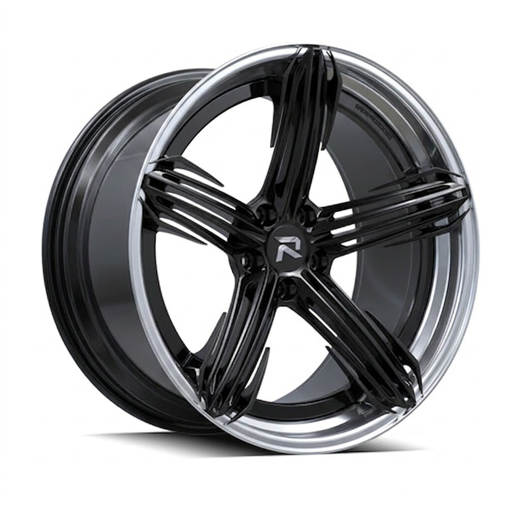 RZR CIV forged wheel — Gloss Black / Polished Lip
