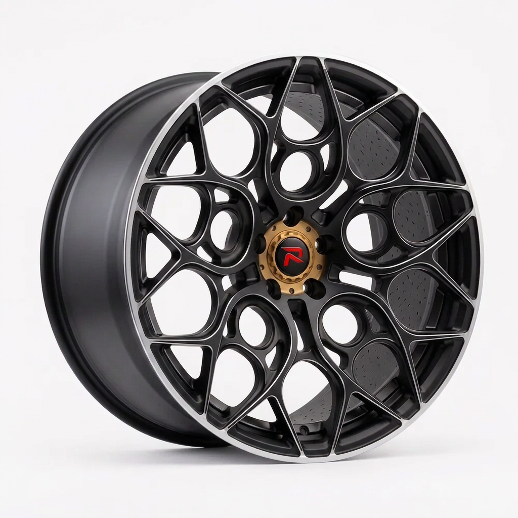 RZR XXXVI forged wheel — Matte Black / Milled Edges