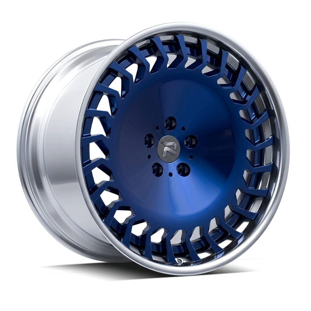 RZR CX forged wheel — Candy Blue / Polished Lip