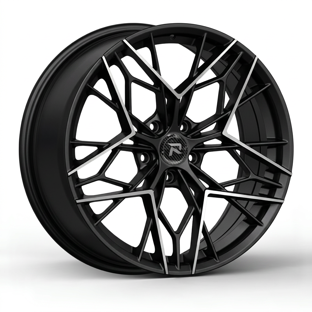 RZR CLVI forged wheel — Matte Black / Milled Edges