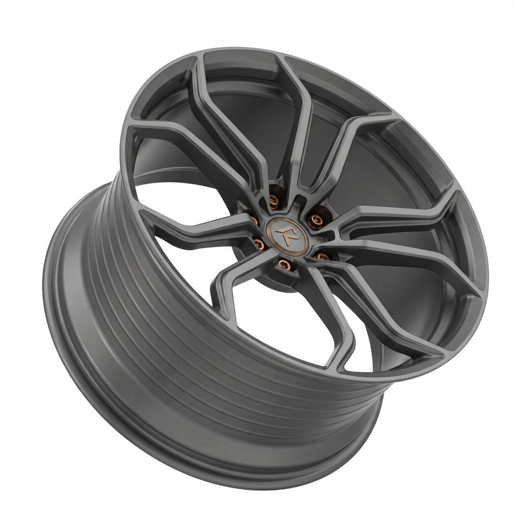 RZR LXXVII forged wheel — Matte Anthracite / Bronze Hardware