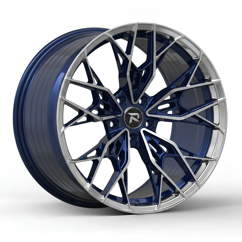 RZR CXXXVII forged wheel — Midnight Blue Pearl / Polished Lip
