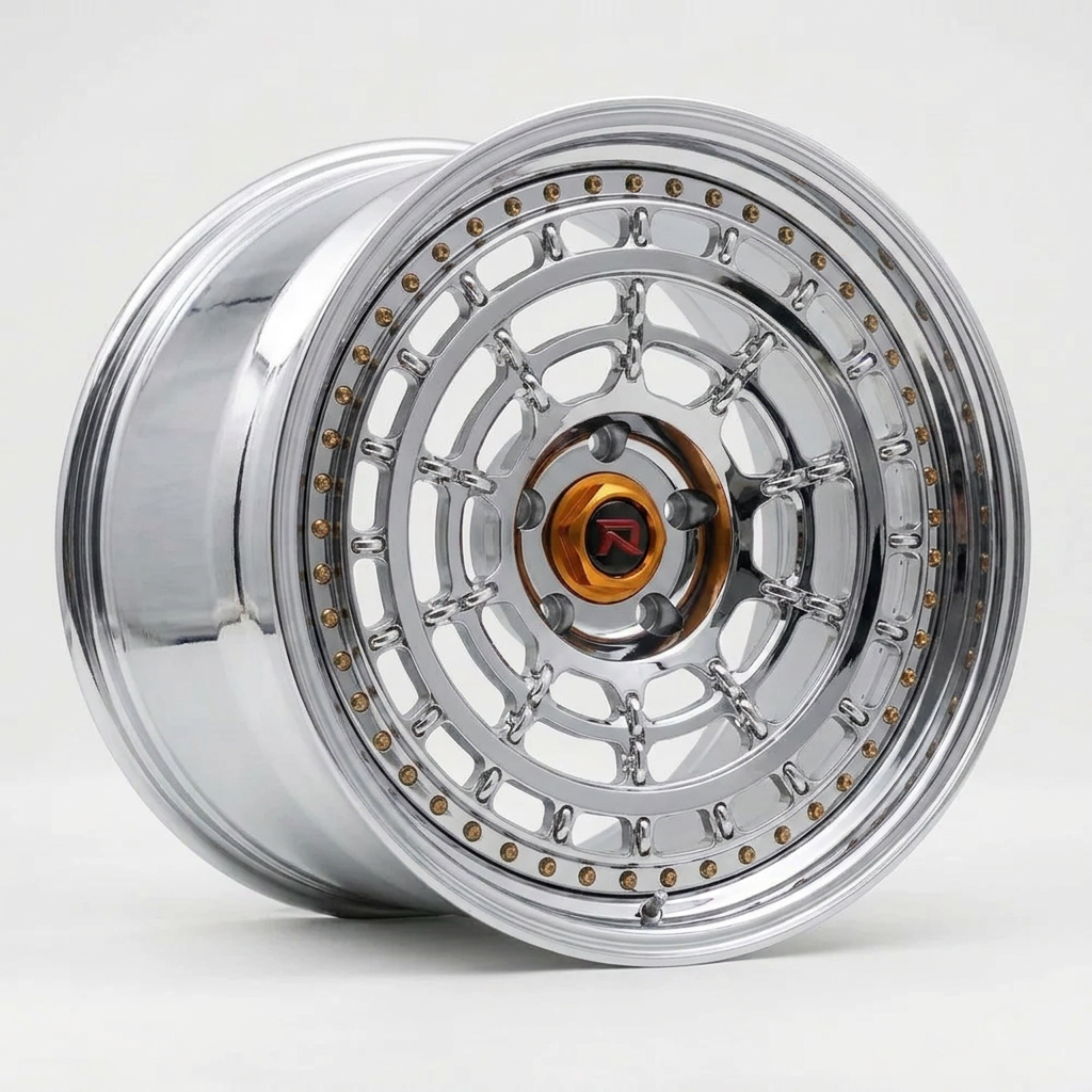 RZR XLII forged wheel — Full Polished Chrome