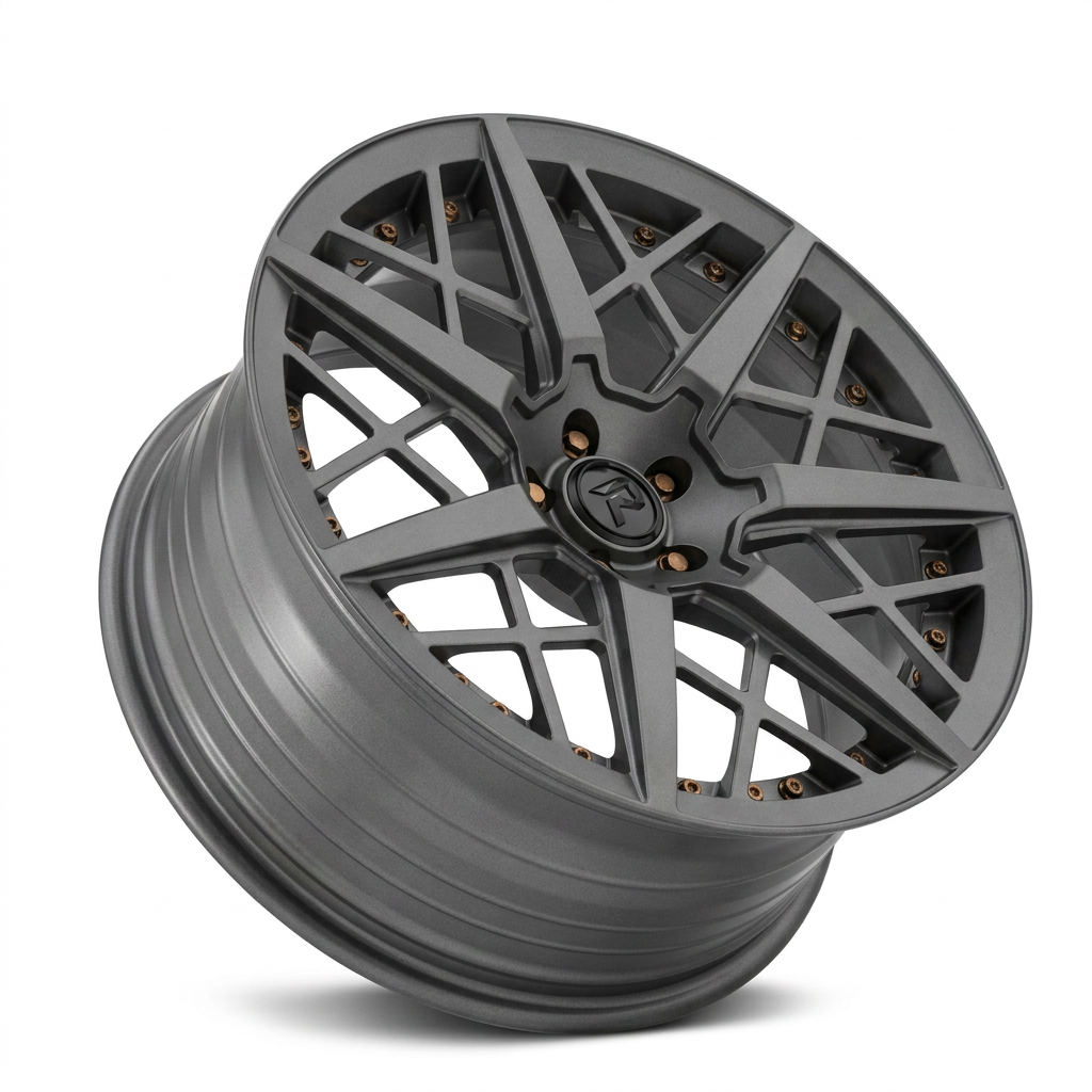 RZR LXXII forged wheel — Matte Anthracite / Bronze Hardware