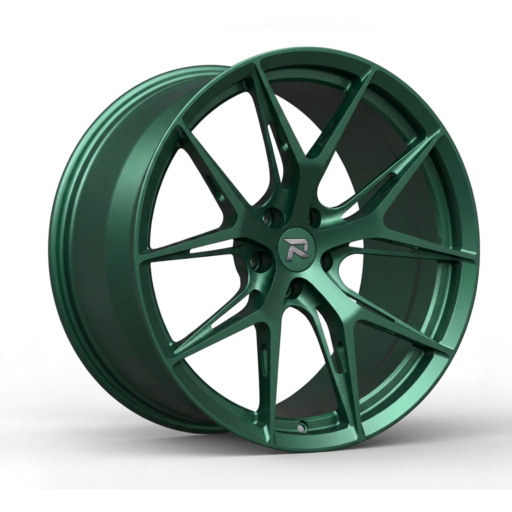 RZR CXCVII forged wheel — Satin Emerald Metallic