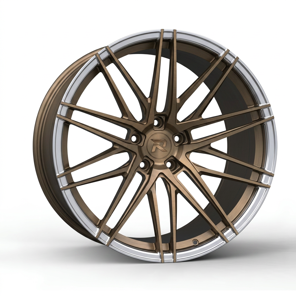 RZR CXCI forged wheel — Brushed Bronze / Polished Lip