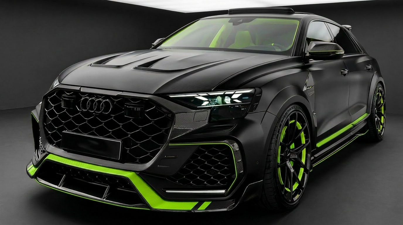 AUDI RSQ8 Carbon Body Kit 2024+ Facelift — front three-quarter