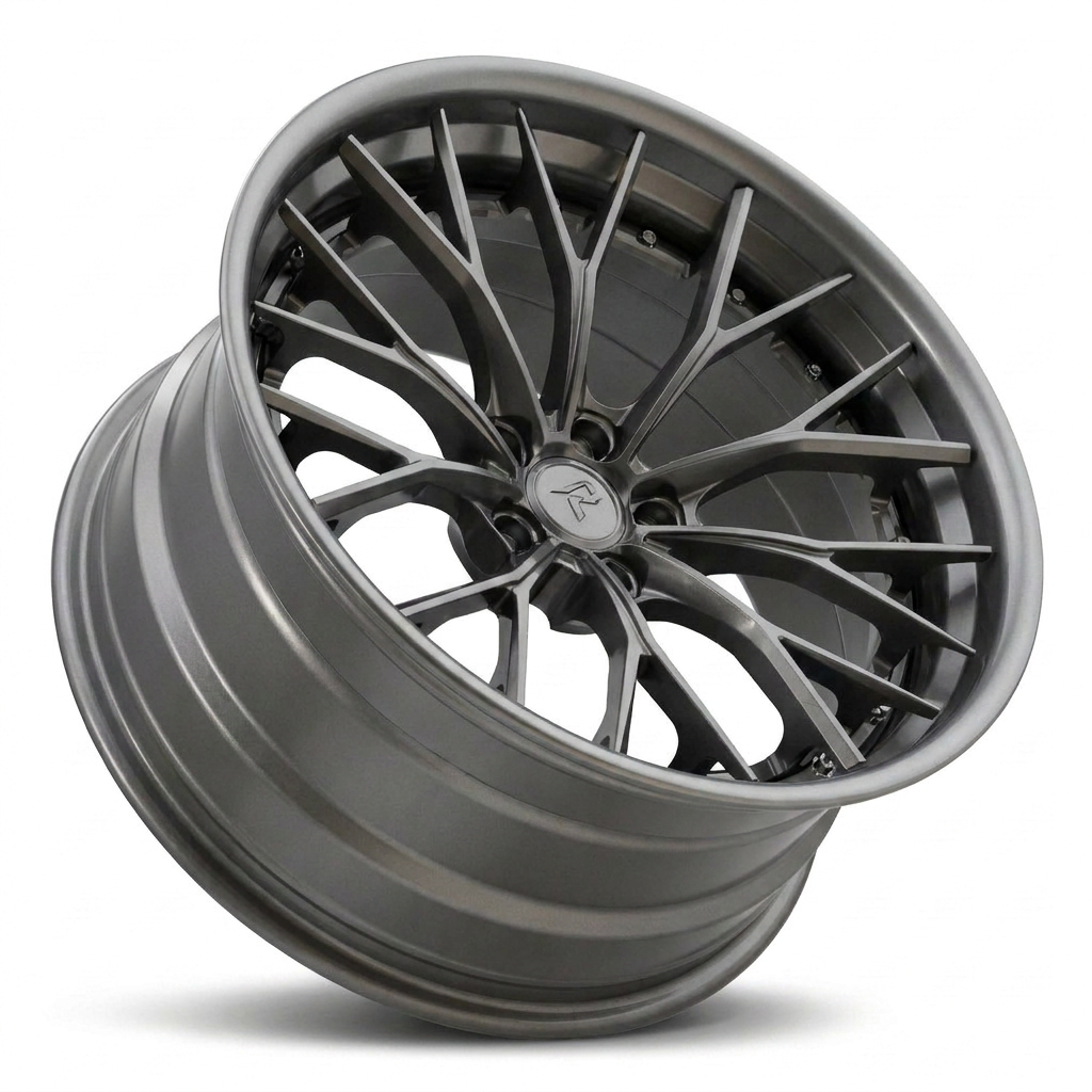 RZR III forged wheel — Brushed Gunmetal Grey