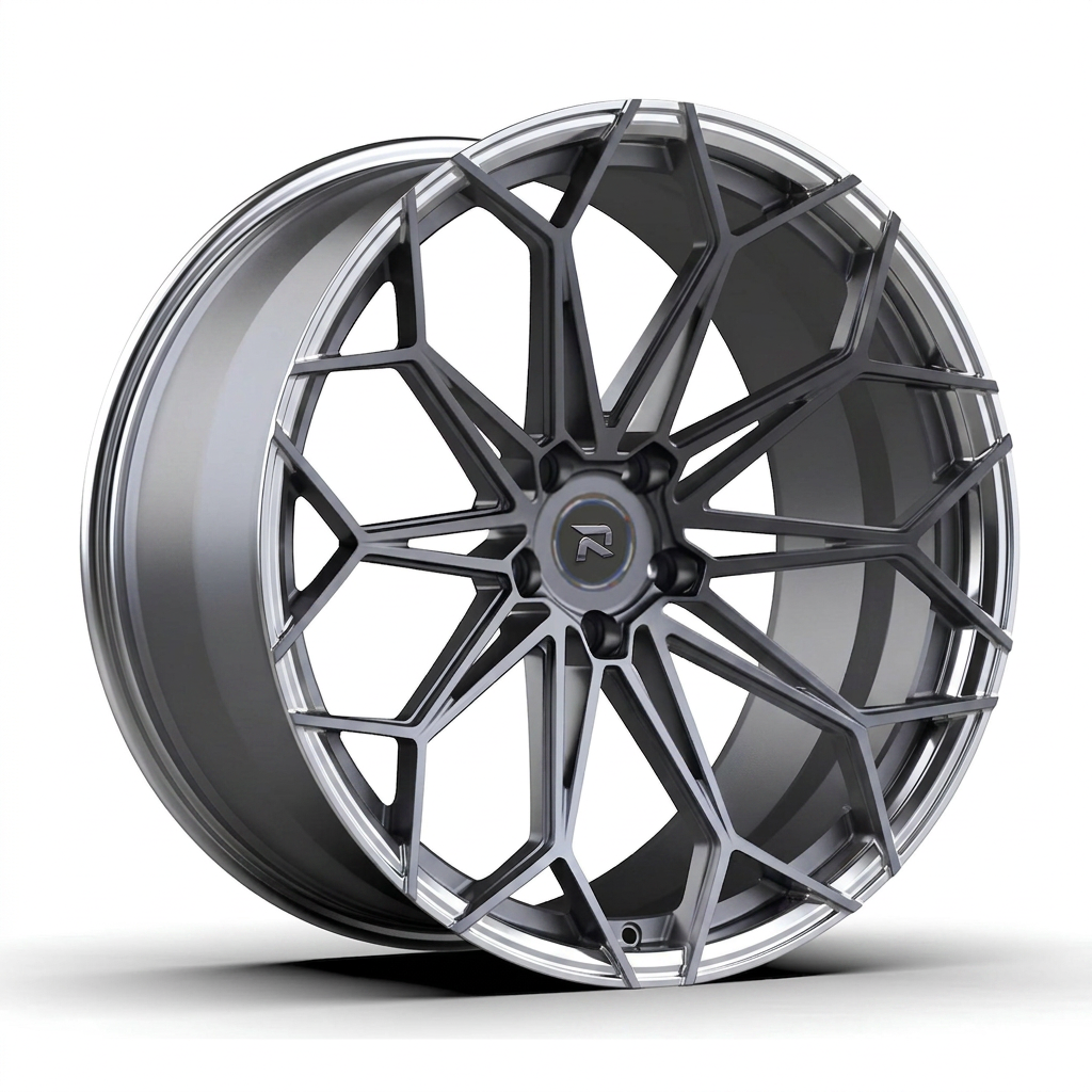 RZR CXXV forged wheel — Frozen Grey Matte / Polished Lip