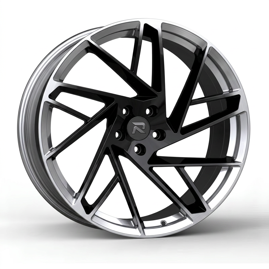 RZR CXIII forged wheel — Gloss Black / Polished Lip