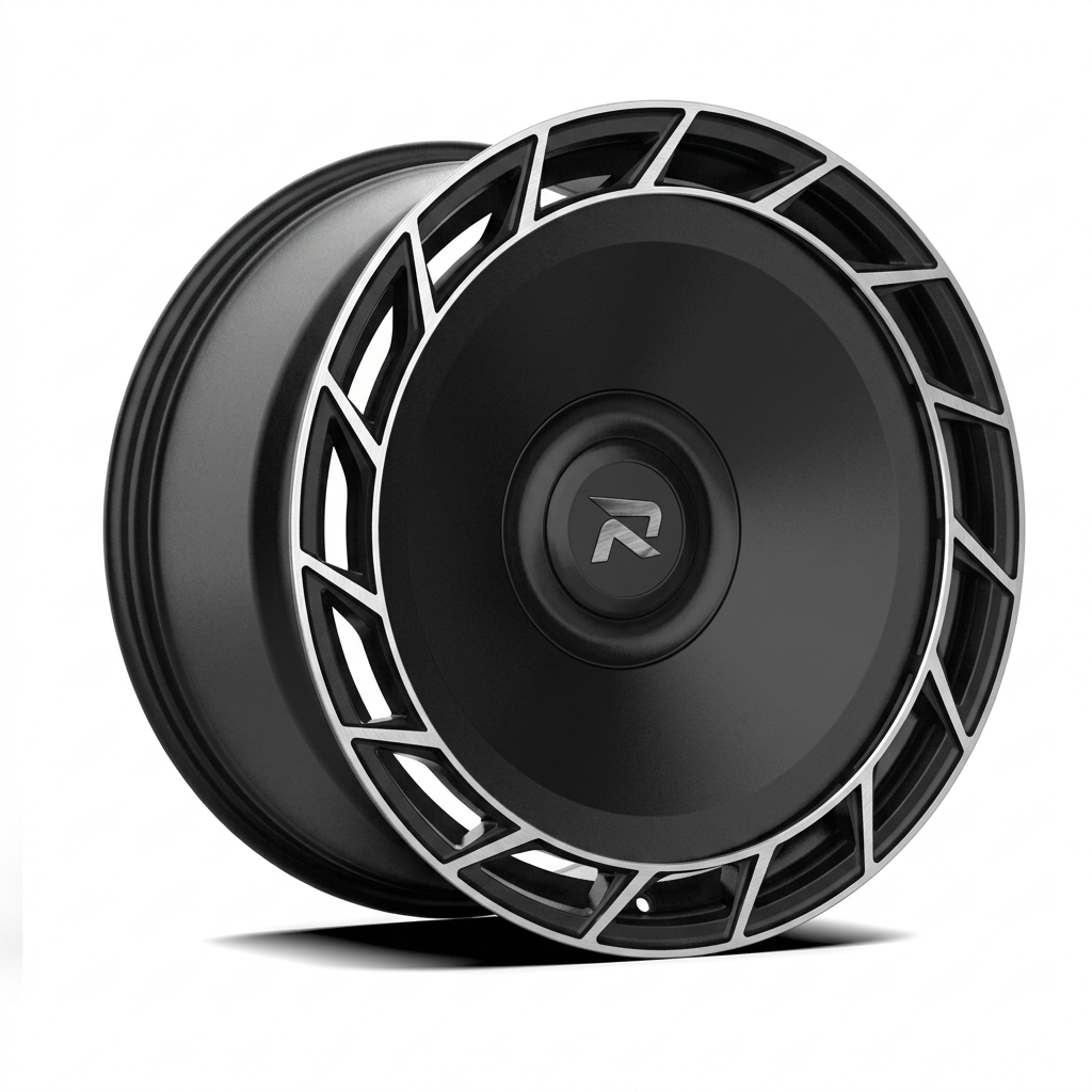 RZR CLXXXII forged wheel — Matte Black / Milled Edges