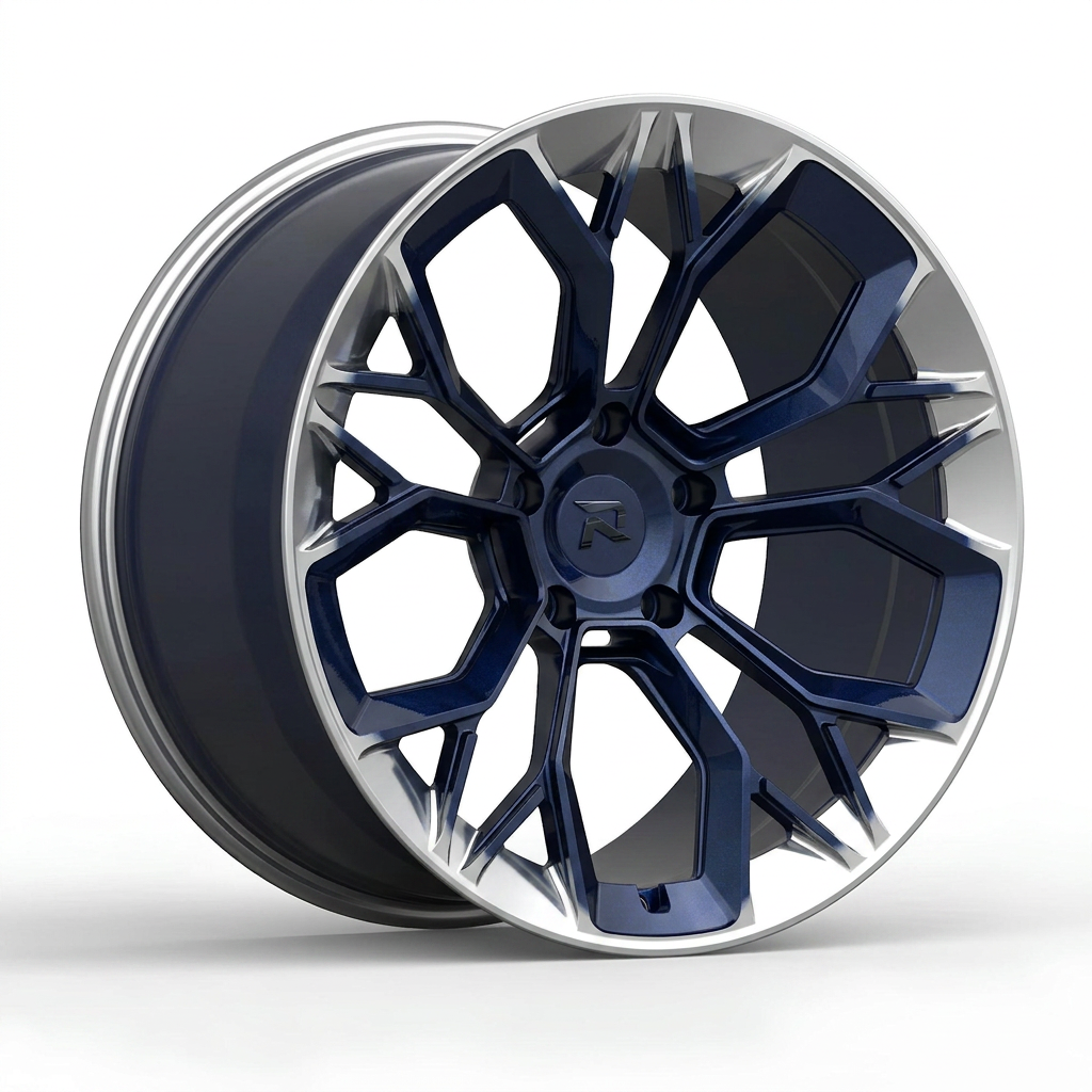 RZR CLIII forged wheel — Midnight Blue Pearl / Polished Lip