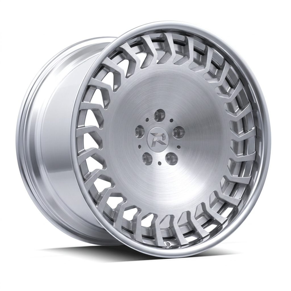 RZR CX forged wheel — Brushed Silver / Polished Lip