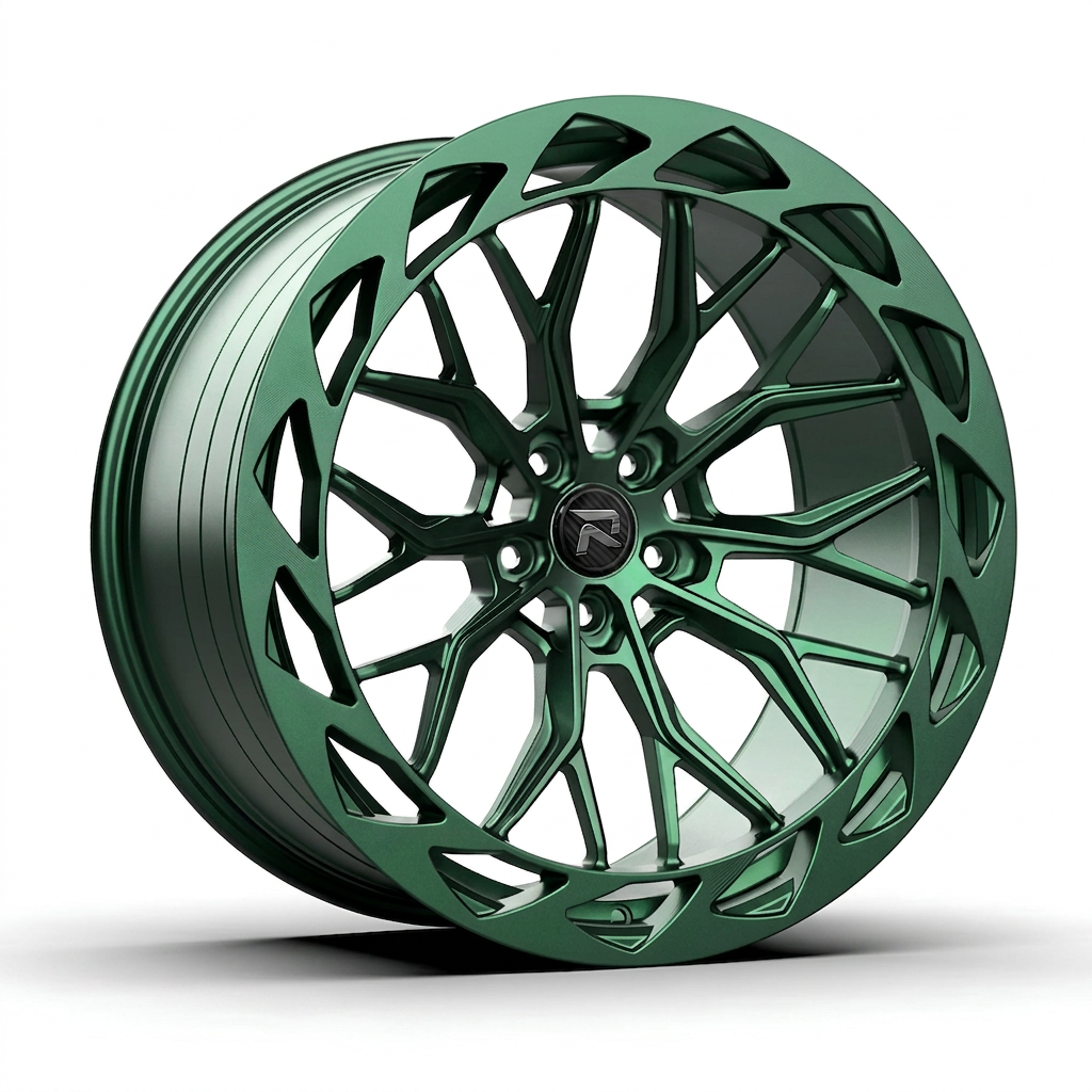 RZR CXXIII forged wheel — Satin Emerald Metallic