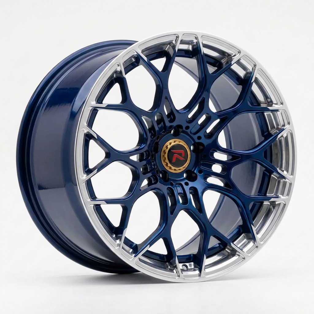 RZR XLV forged wheel — Candy Blue / Polished Lip