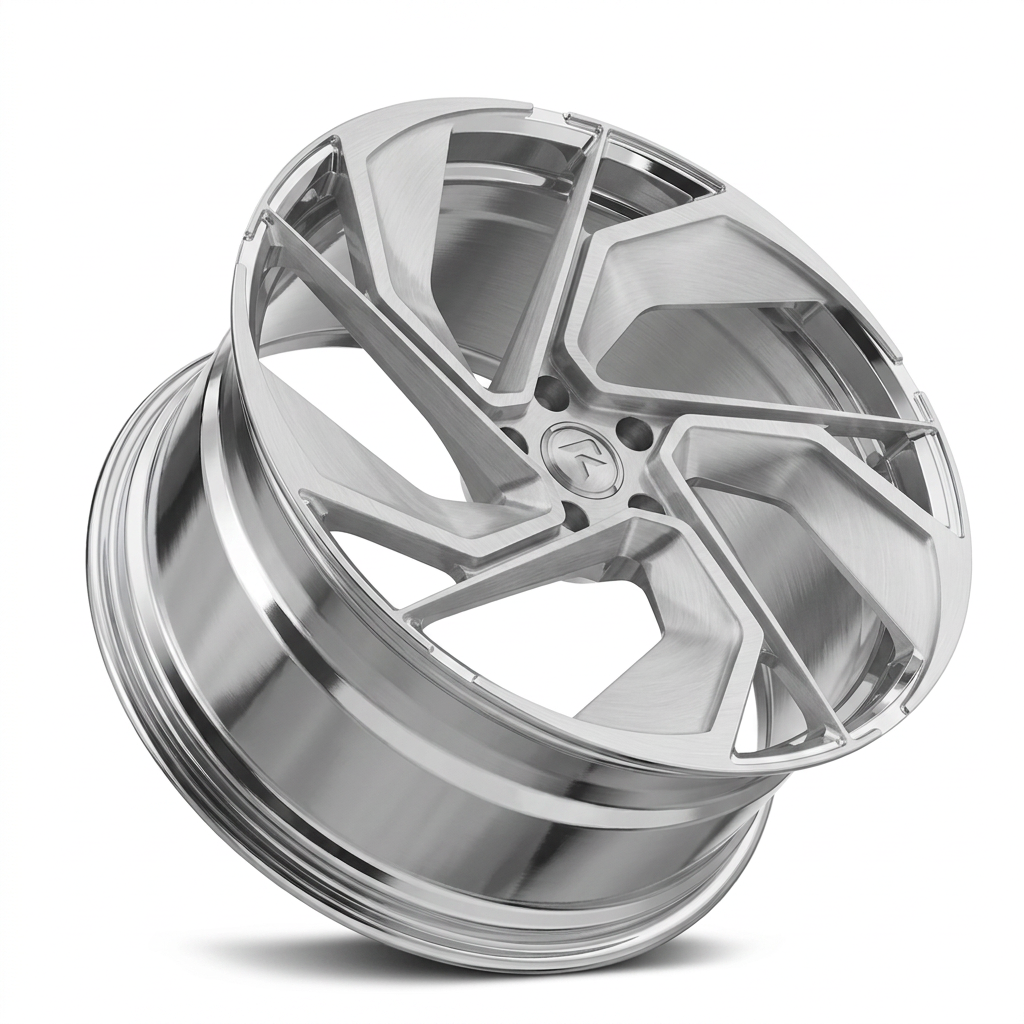 RZR LXXXI forged wheel — Brushed Silver / Polished Lip