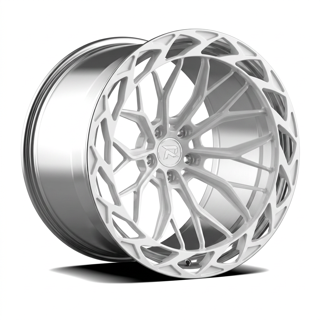 RZR CXXXIX forged wheel — Gloss White / Polished Lip