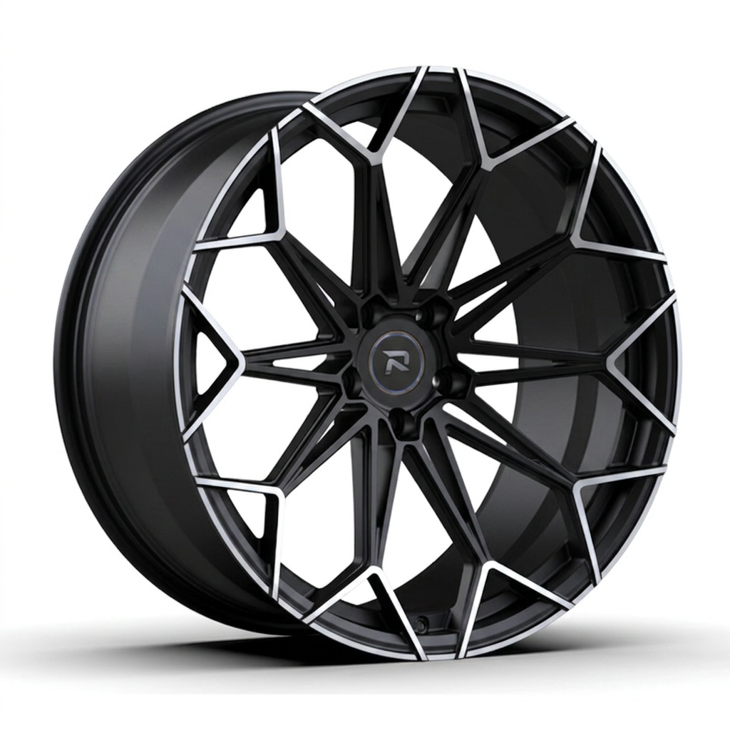 RZR CXXV forged wheel — Matte Black / Milled Edges