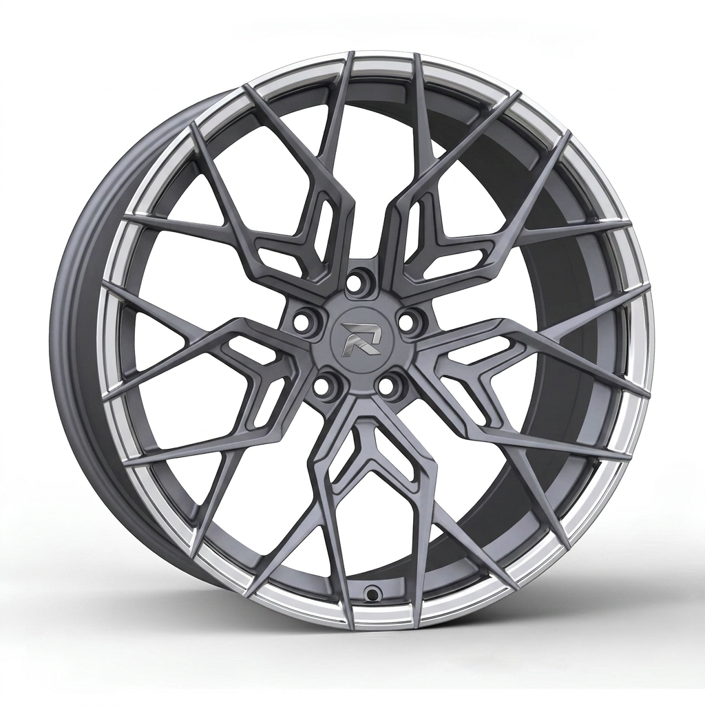 RZR CLXXI forged wheel — Frozen Grey Matte / Polished Lip