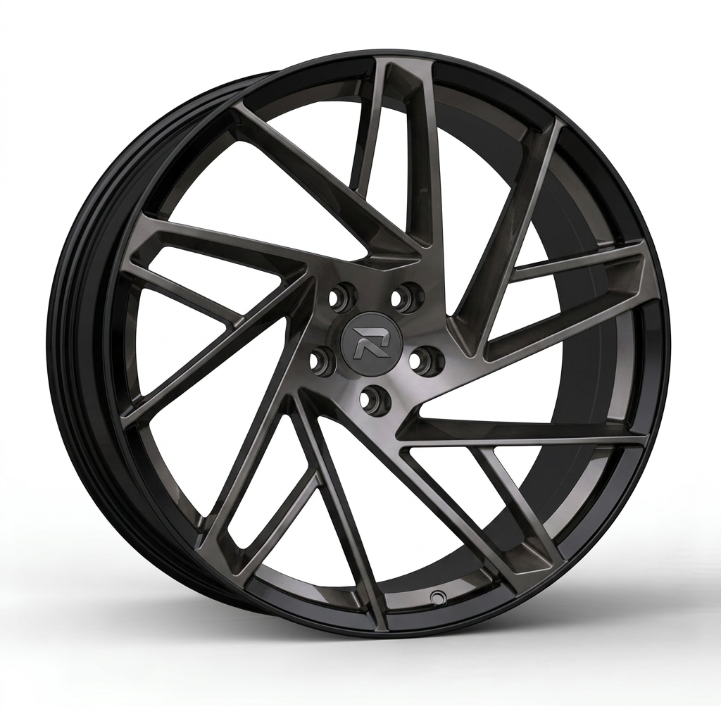 RZR CXIII forged wheel — Smoked Chrome / Gloss Black