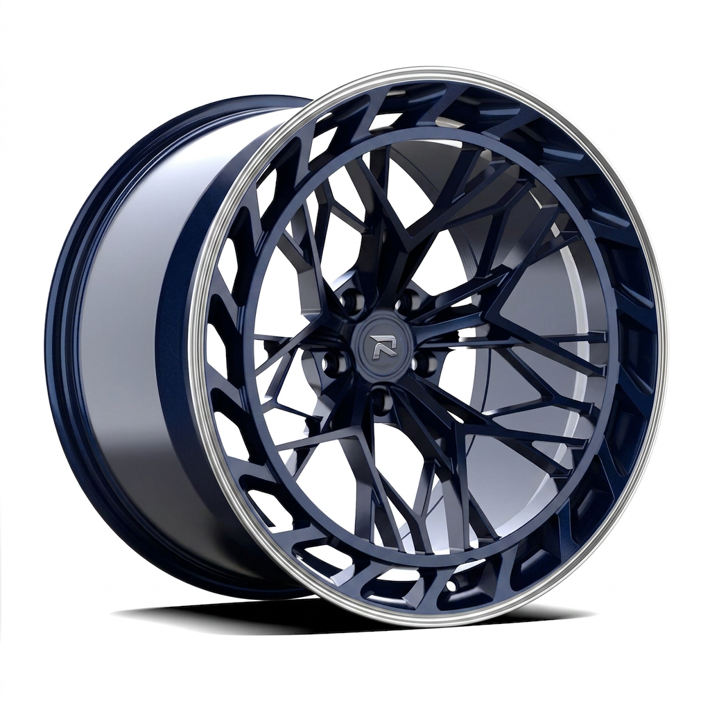 RZR CLXIX forged wheel — Midnight Blue Pearl / Polished Lip