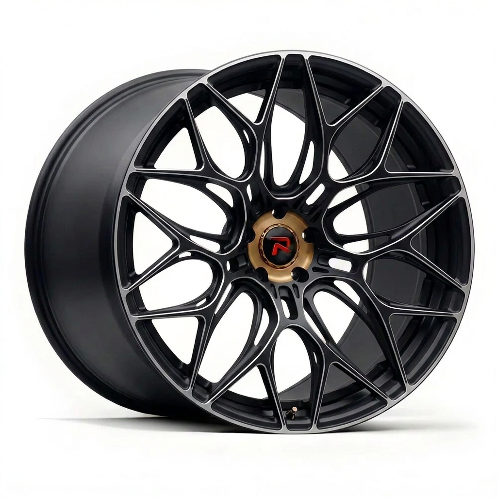 RZR XLVII forged wheel — Matte Black / Milled Edges