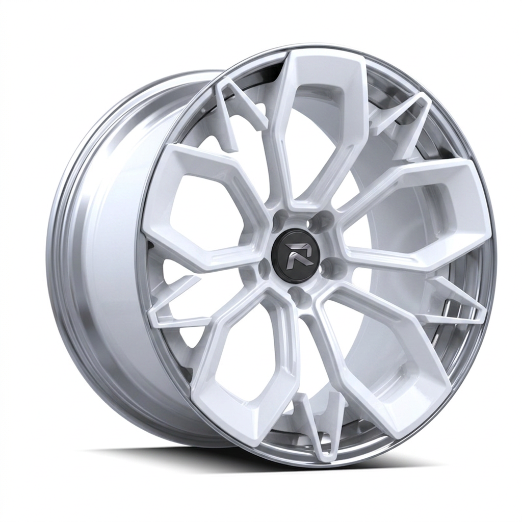 RZR CVI forged wheel — Gloss White / Polished Lip