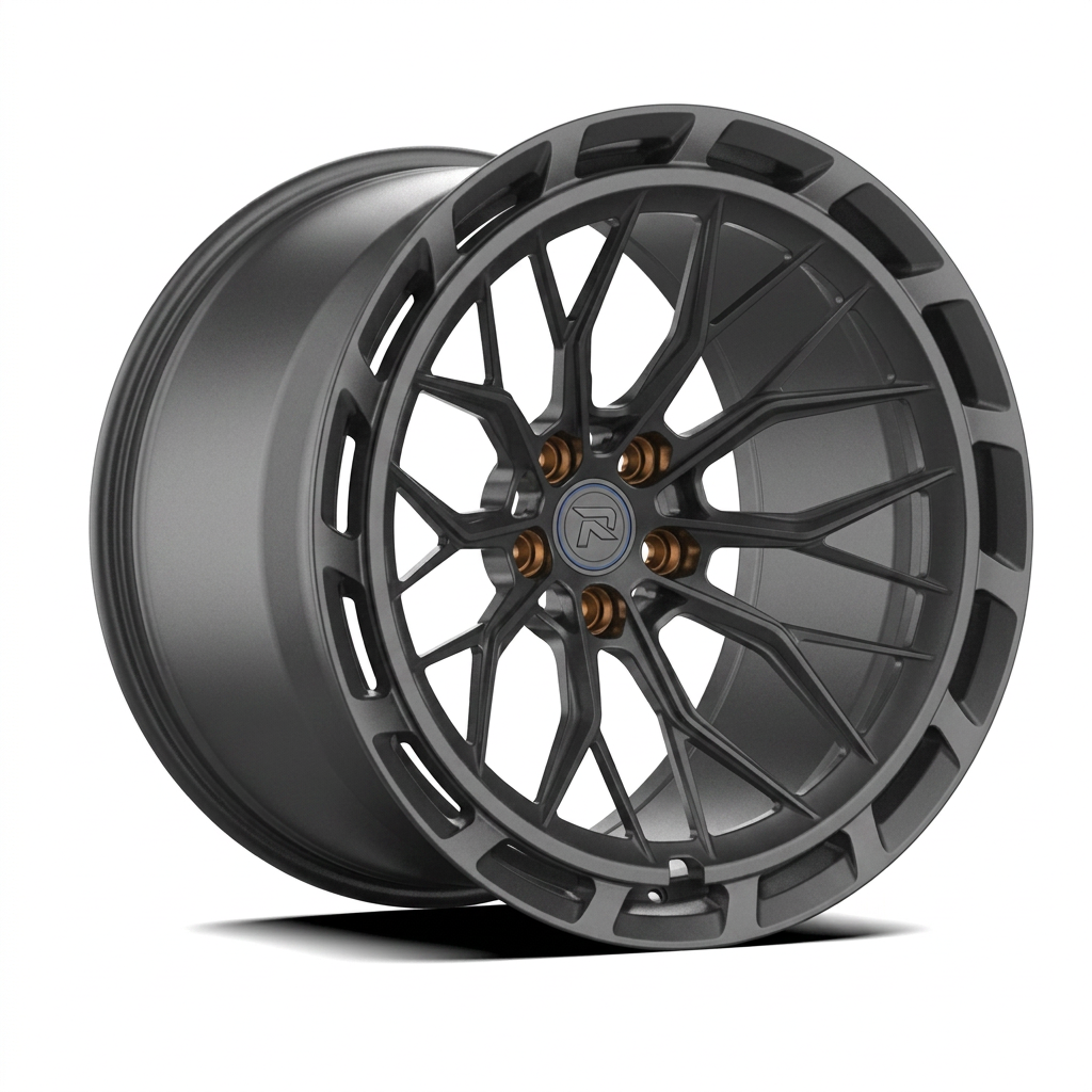 RZR CXLVIII forged wheel — Matte Anthracite / Bronze Hardware
