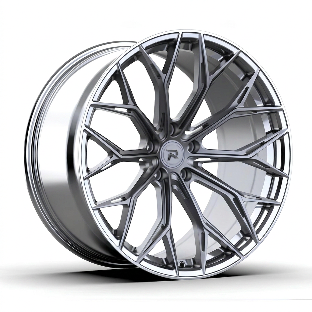 RZR CLI forged wheel — Frozen Grey Matte / Polished Lip