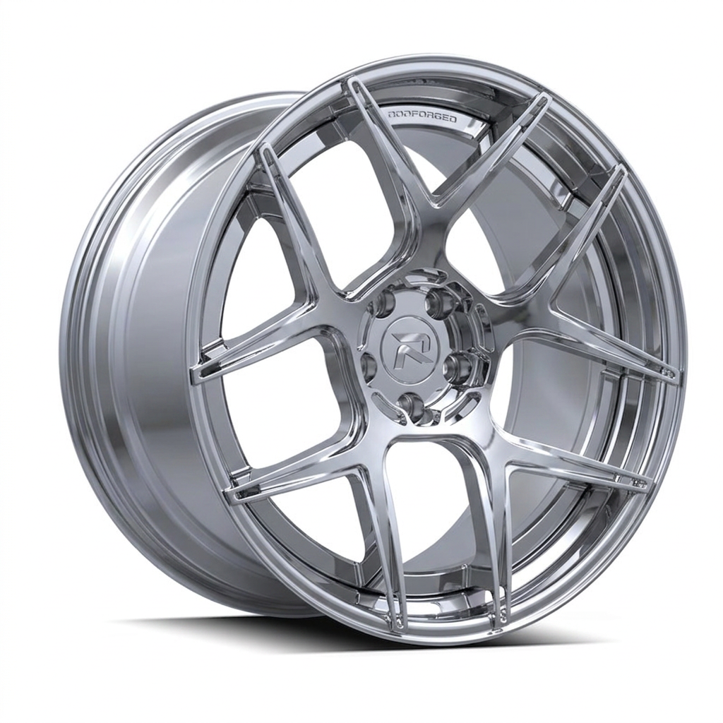 RZR CVIII forged wheel — Full Polished Chrome