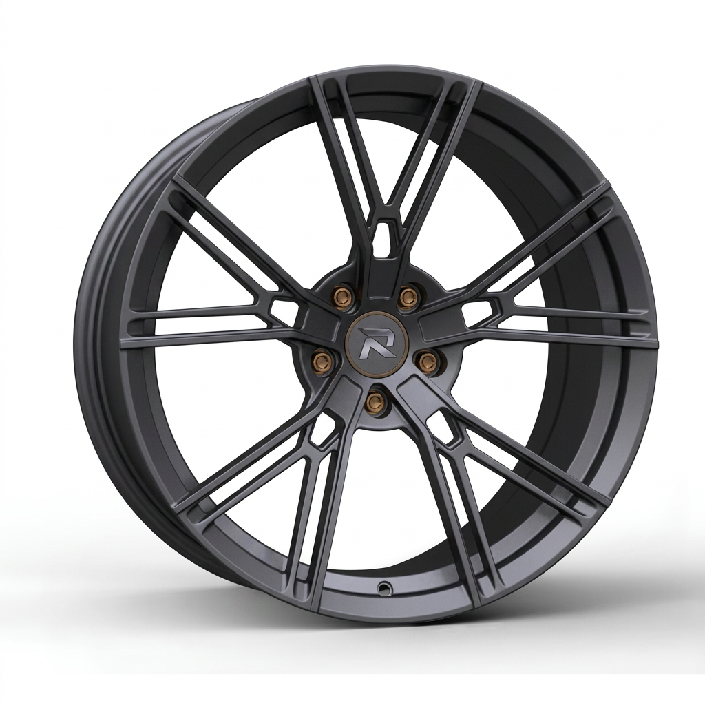 RZR CXC forged wheel — Matte Anthracite / Bronze Hardware