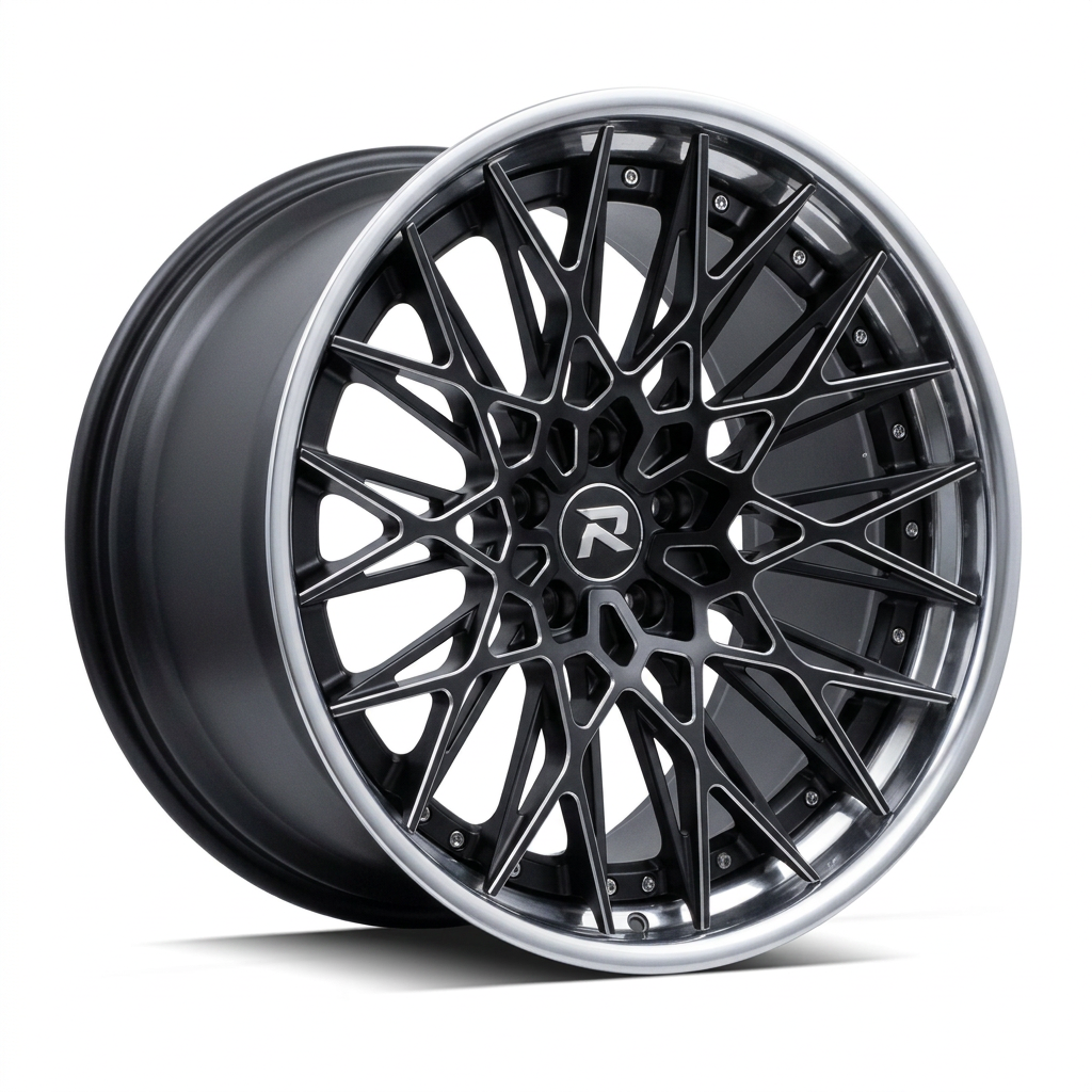 RZR CI forged wheel — Matte Black / Milled Edges