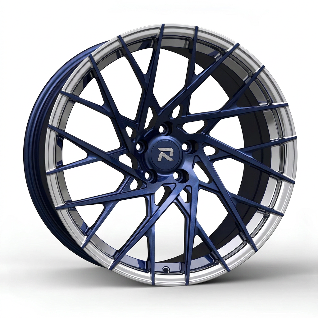 RZR CXV forged wheel — Midnight Blue Pearl / Polished Lip