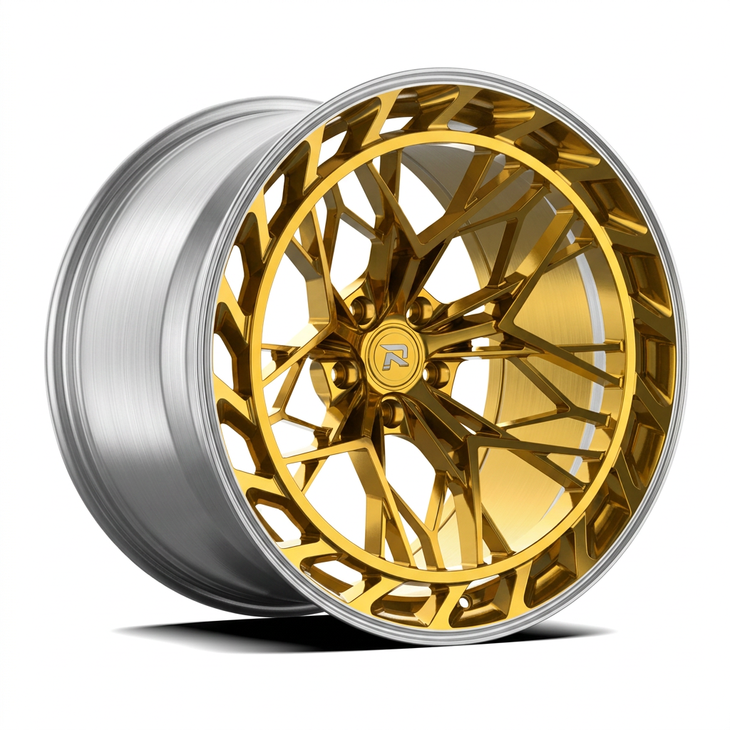 RZR CLXIX forged wheel — Gloss Gold / Machined Lip