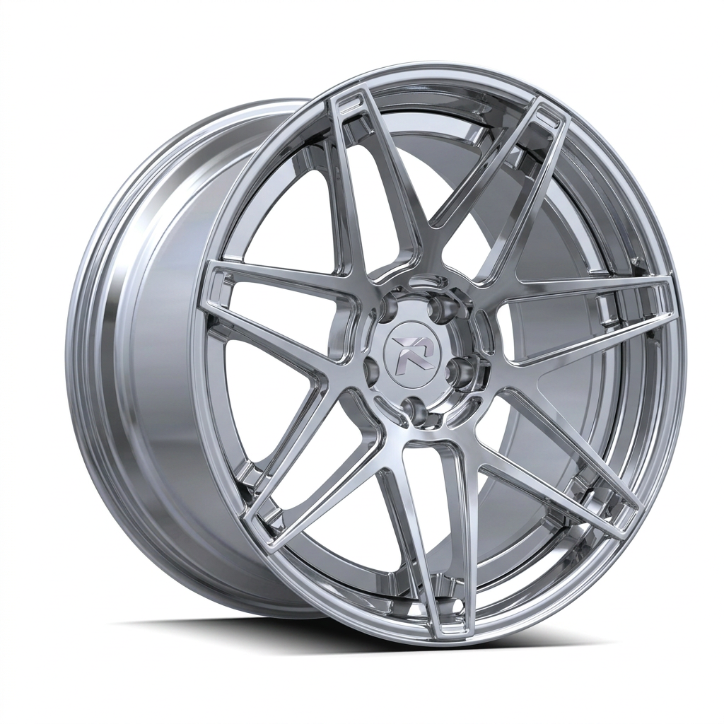 RZR XCVIII forged wheel — Full Polished Chrome