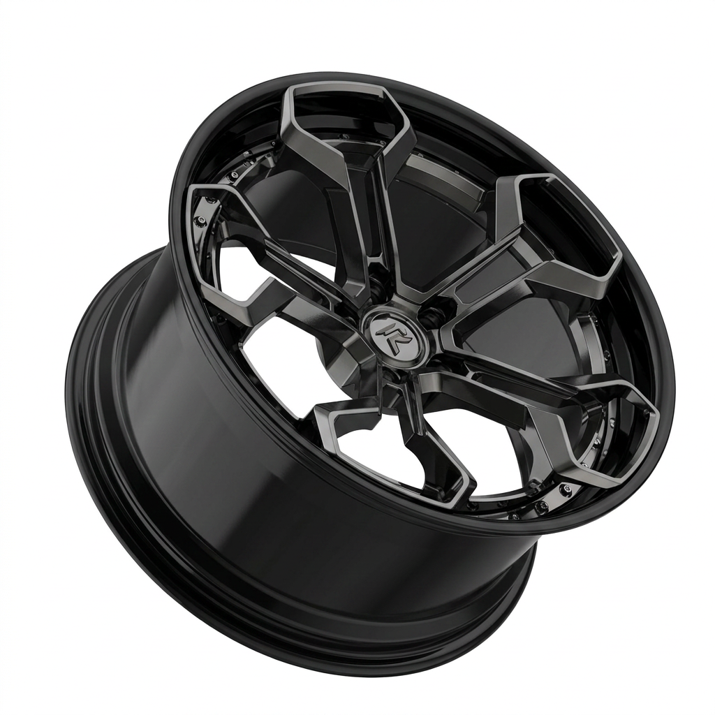 RZR LX forged wheel — Smoked Chrome / Gloss Black