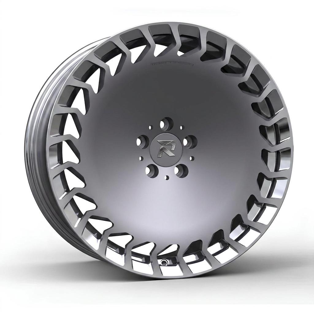 RZR CCIII forged wheel — Frozen Grey Matte / Polished Lip