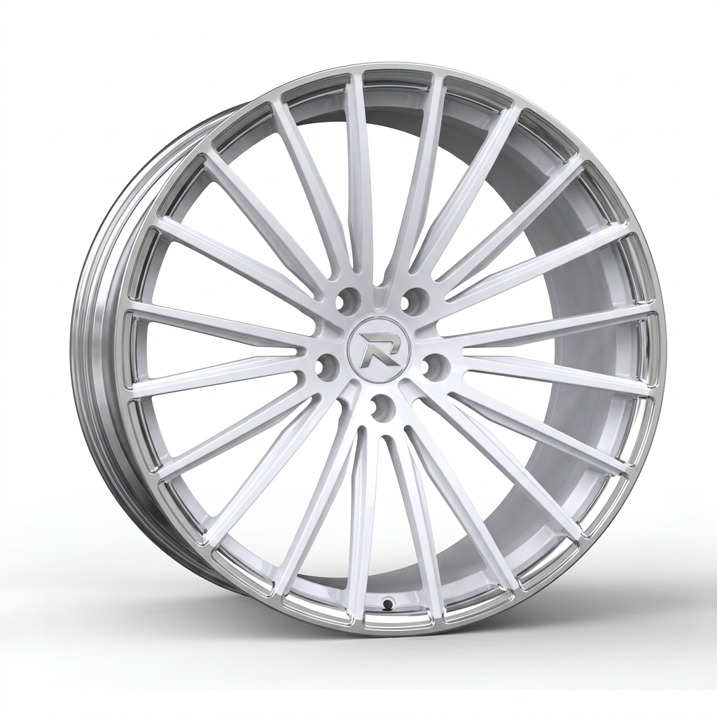RZR CXXX forged wheel — Gloss White / Polished Lip