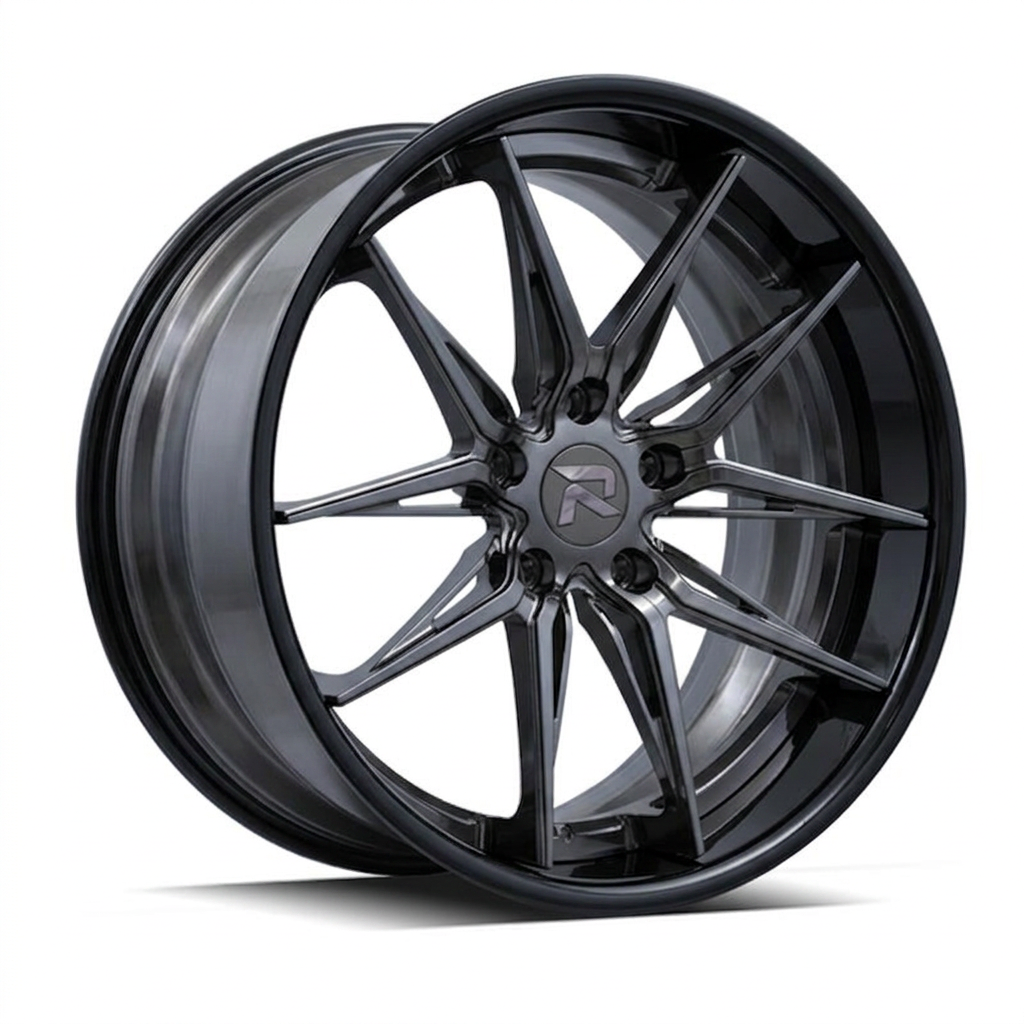 RZR C forged wheel — Smoked Chrome / Gloss Black