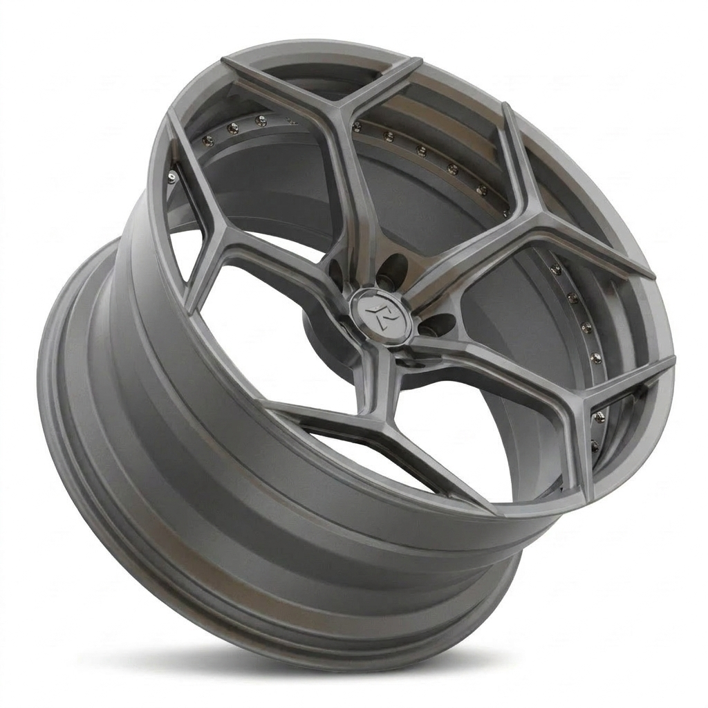 RZR VI custom forged wheel in Brushed Titanium Grey