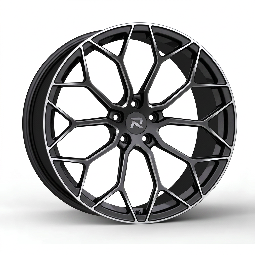 RZR CLXXXVIII forged wheel — Matte Black / Milled Edges