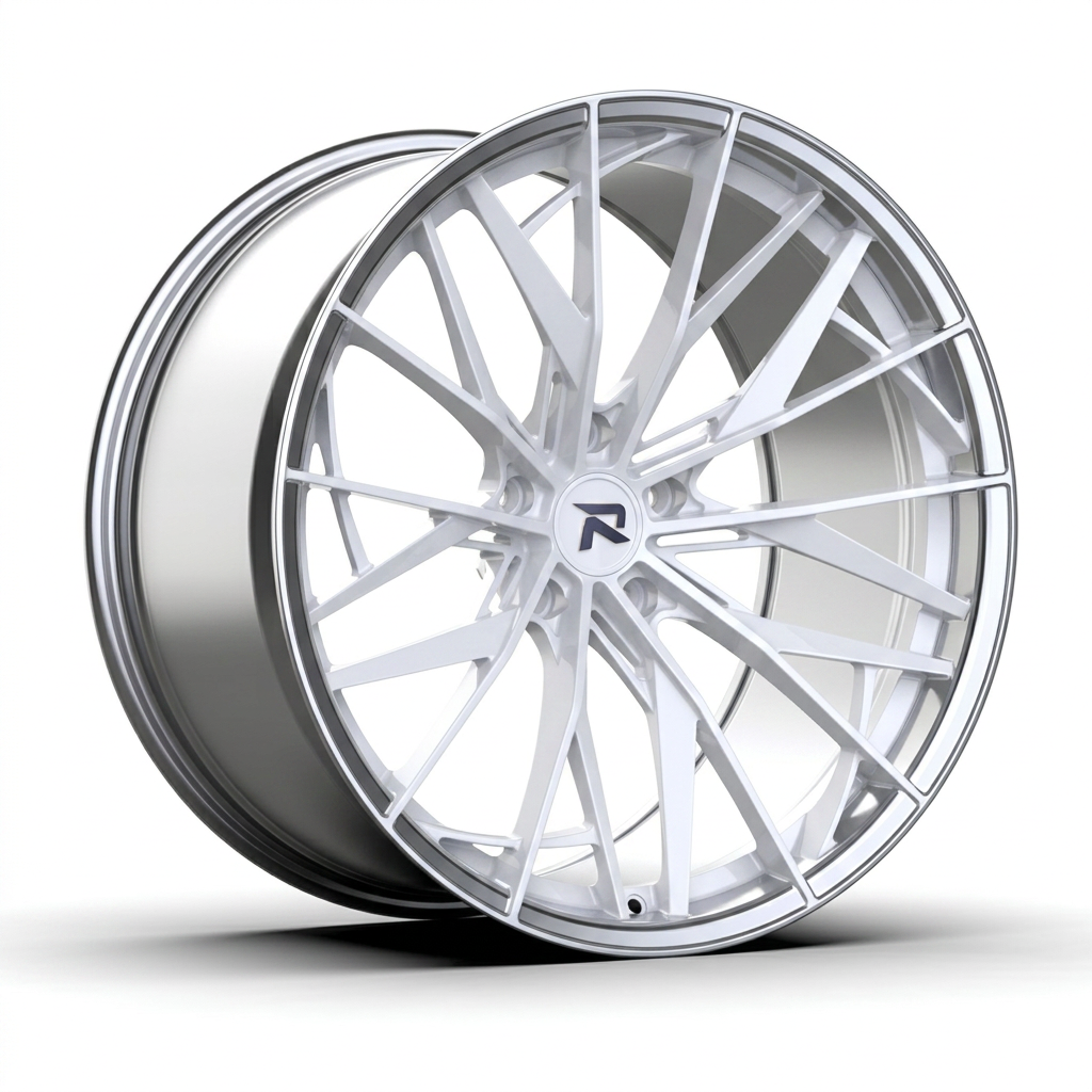RZR CXXXIV forged wheel — Gloss White / Polished Lip