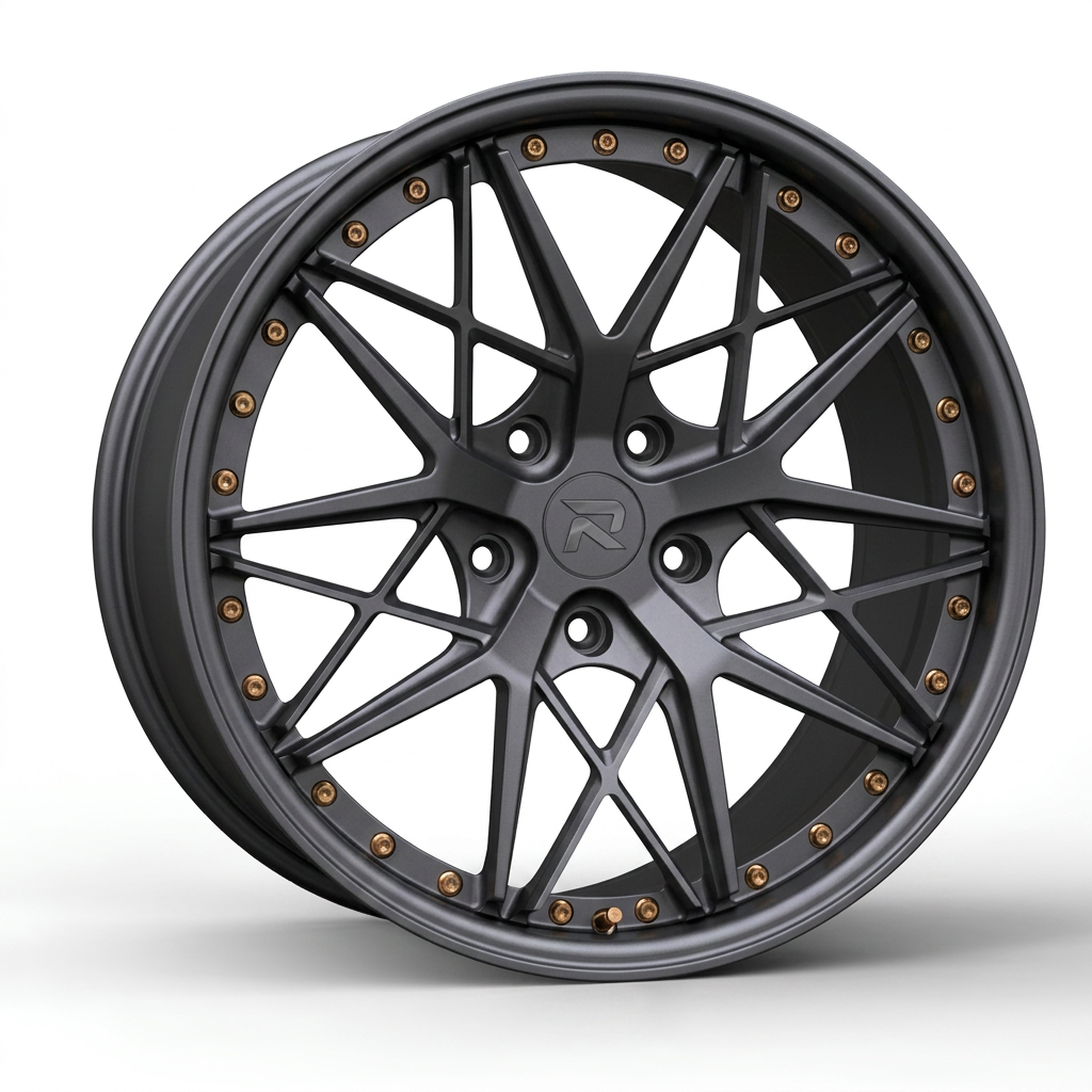 RZR CLXXIII forged wheel — Matte Anthracite / Bronze Hardware