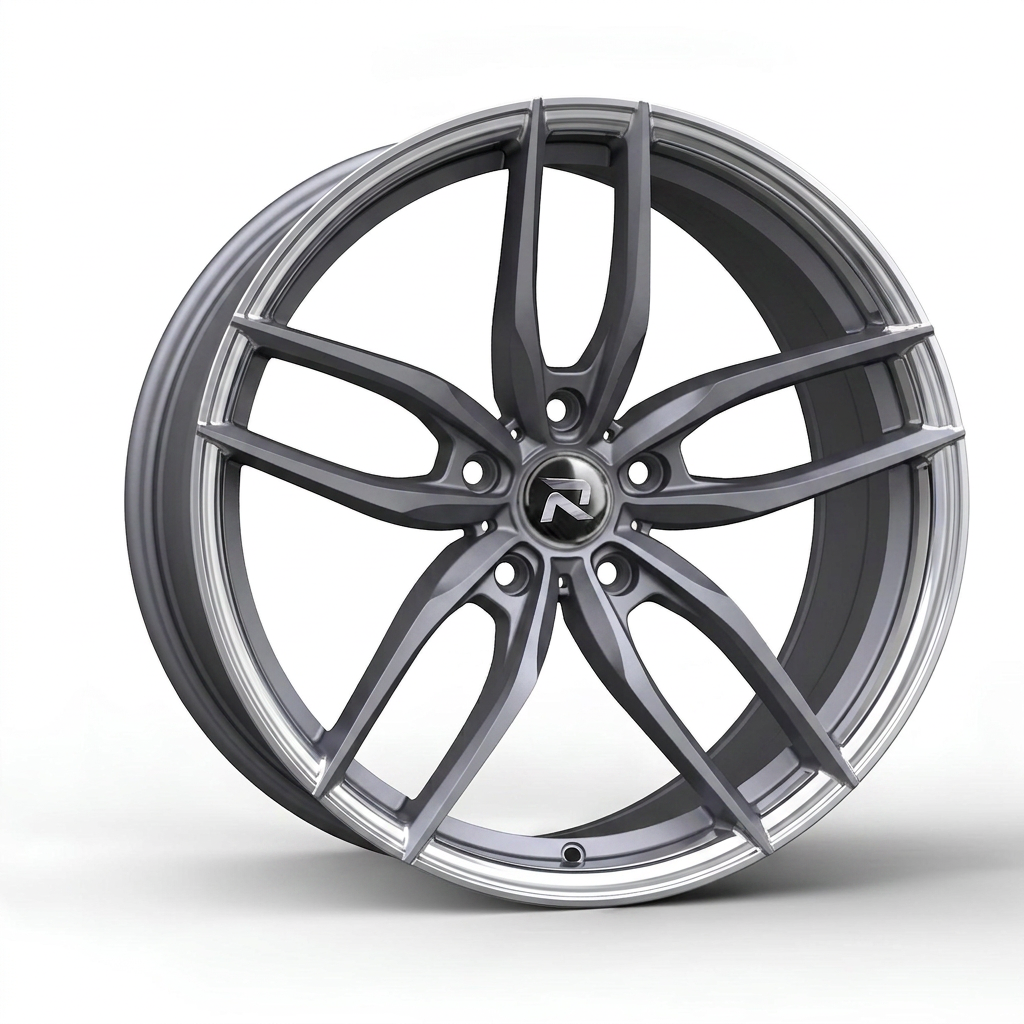 RZR CXCIII forged wheel — Frozen Grey Matte / Polished Lip