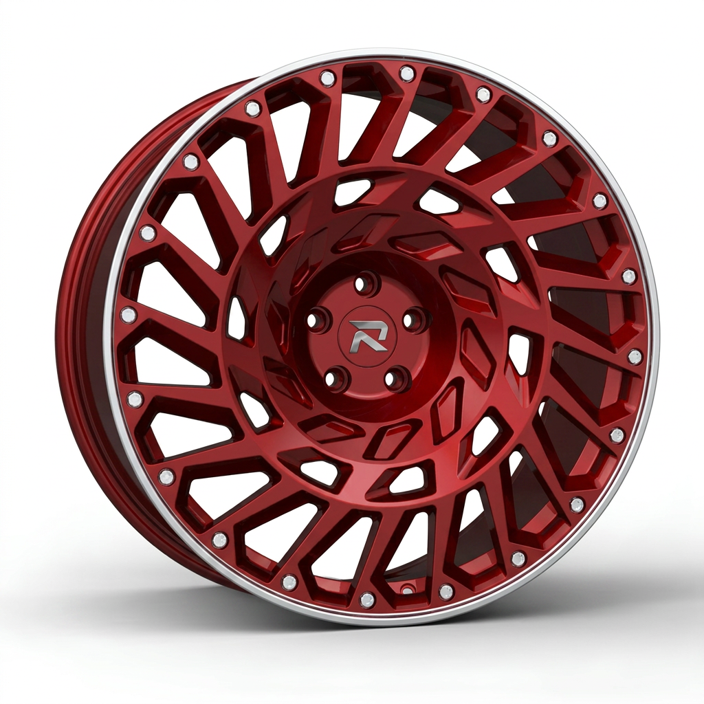 RZR CLXXIX forged wheel — Candy Red / Polished Lip