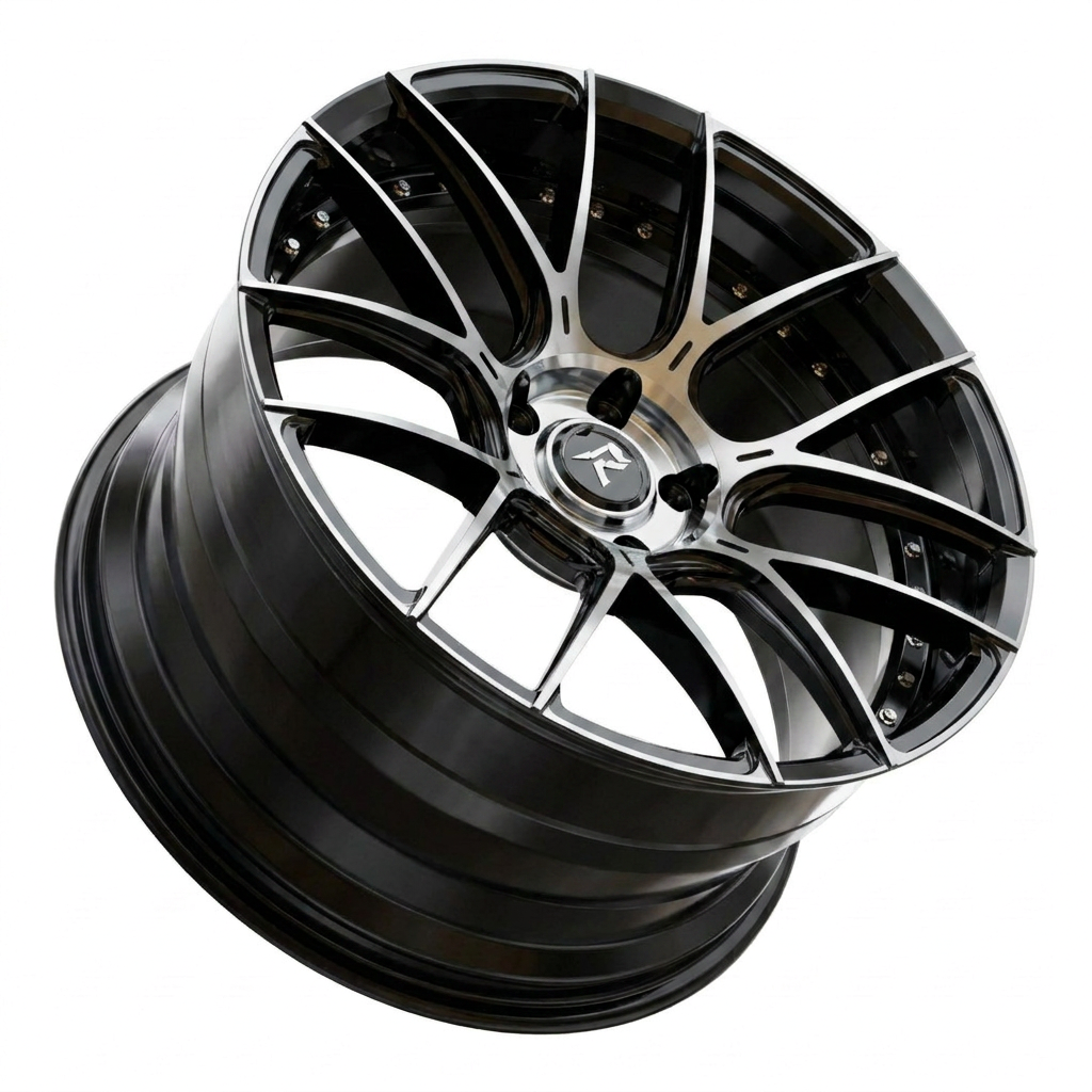 RZR II forged wheel — Smoked Chrome / Machined Face