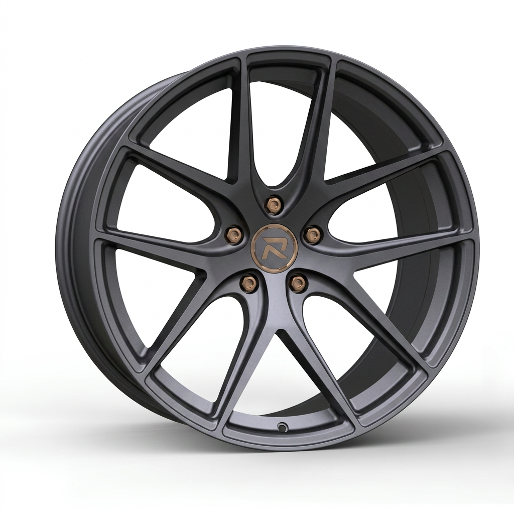 RZR CXCII forged wheel — Matte Anthracite / Bronze Hardware