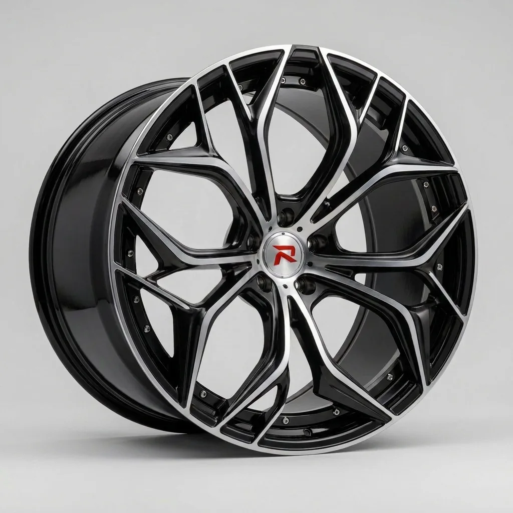 RZR XIX forged wheel — Gloss Black / Machined Face
